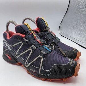 Salomon Speedcross 3 Womens Size 6 Black Pink Trail Running Shoes Lightweight